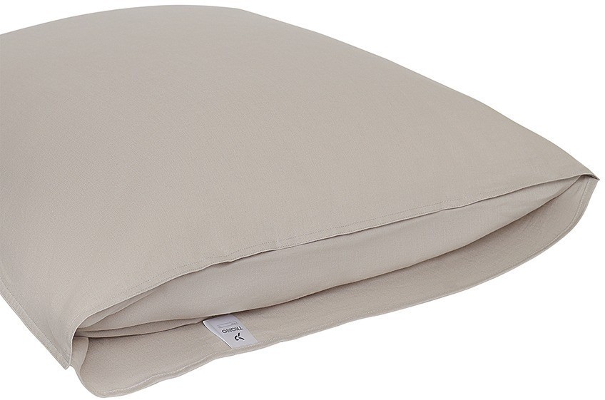 Набор наволочек изо льна и хлопка серо-бежевого цвета из коллекции essential, 70х70 см (77145)