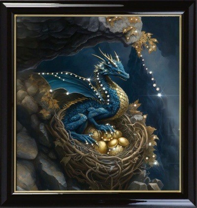 Картина Дракон 2024 с кристаллами Swarovski (3022)