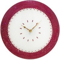 Картина Часы Ожерелье Фуксия с кристаллами Swarovski (2350)