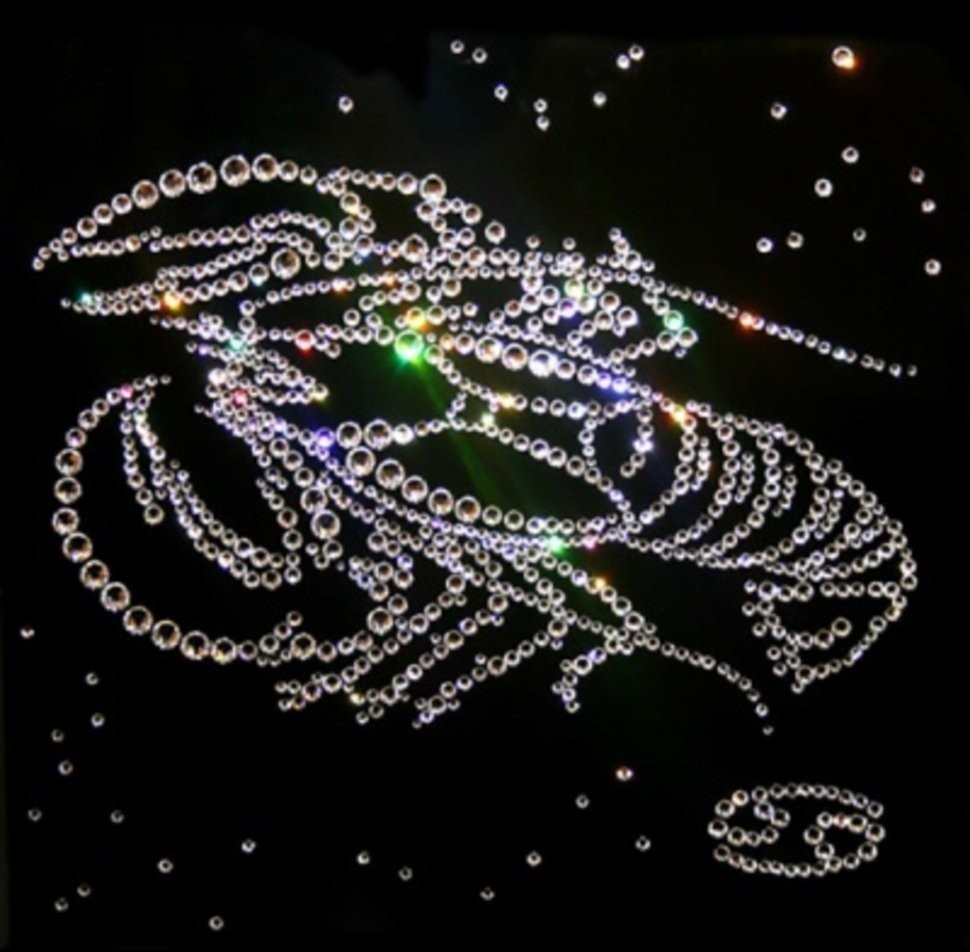 Картина Рак 25х25 см с кристаллами Swarovski (1122)