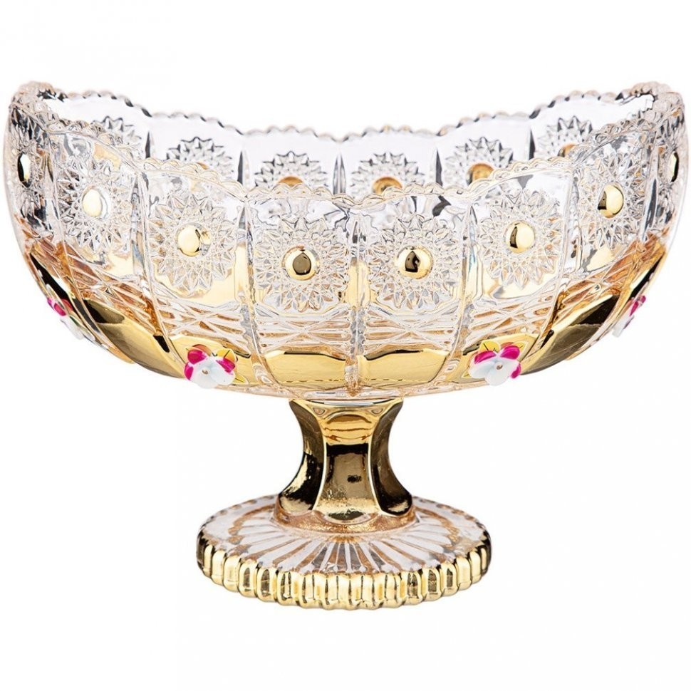 Конфетница "lefard gold glass" 15,5*9 см. высота=11 см. Lefard (195-169)