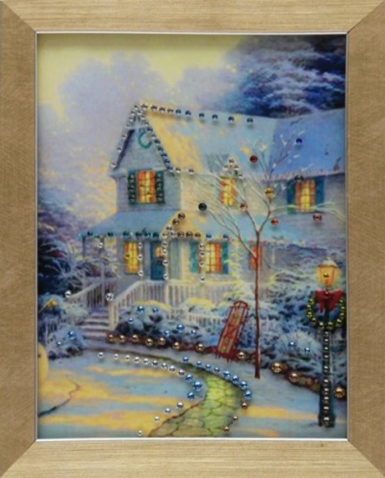 Картина Канун Рождества с кристаллами Swarovski (1755)