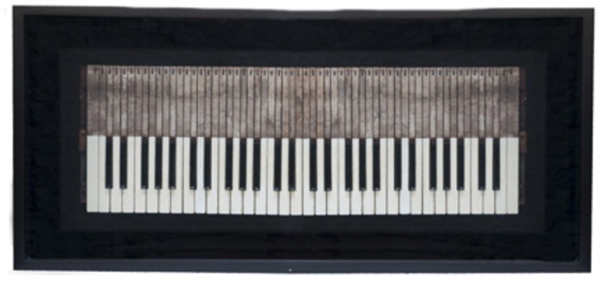 Картина Пианино H-DIM-WS-0004-Z, дерево, стекло, Black grey white, ROOMERS FURNITURE