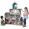 Деревянный кукольный домик "Особняк Селесты", с мебелью 24 предмета в наборе и с гаражом, свет, звук, для кукол 30 см (65979_KE)