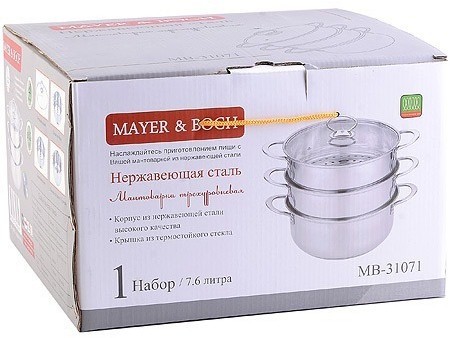 Мантоварка 3х-ярусная 32 см 7,6 л MAYER BOCH (31071)