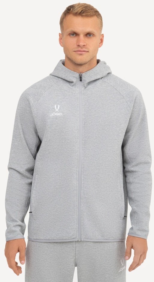Худи на молнии JOGEL ESSENTIAL Athlete Hooded FZ Jacket, серый (2130826)