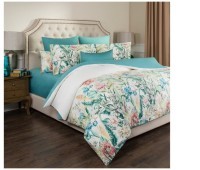 Кпб 1,5 спальный &quot;эдем&quot;, хлопок 100% цветы+бирюза, под150*215 -1шт., пр 180*220 -1шт., нав 70*50-2шт SANTALINO (985-250)