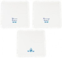 Набор салфеток &quot;пасхальная корзина&quot;, 40х40, 3шт, белый, вышивка, 100%хлопок SANTALINO (850-841-8)