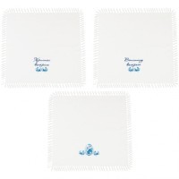 Набор салфеток &quot;пасхальная корзина&quot;, 40х40, 3шт, белый, вышивка, 100%хлопок SANTALINO (850-841-8)