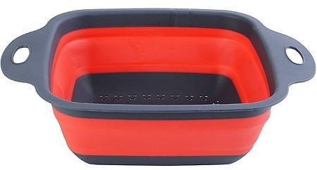 Дуршлаг силикон с ручками, КРАСНЫЙ.MB (31490)