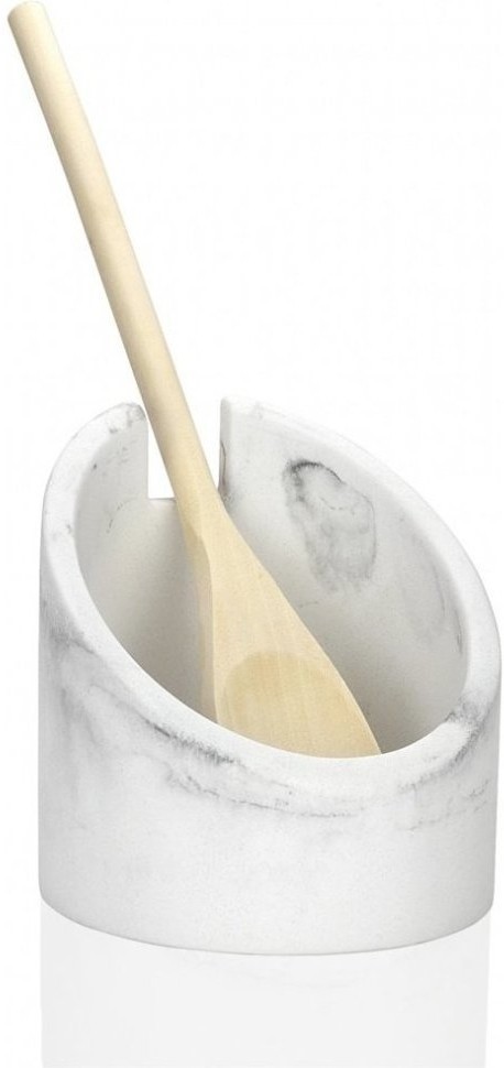 Andrea House Подставка с ложкой White Marble and Wood CC66283