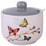Сахарница с крышкой 520 мл с ложкой Бабочки в саду LORAINE (60127)