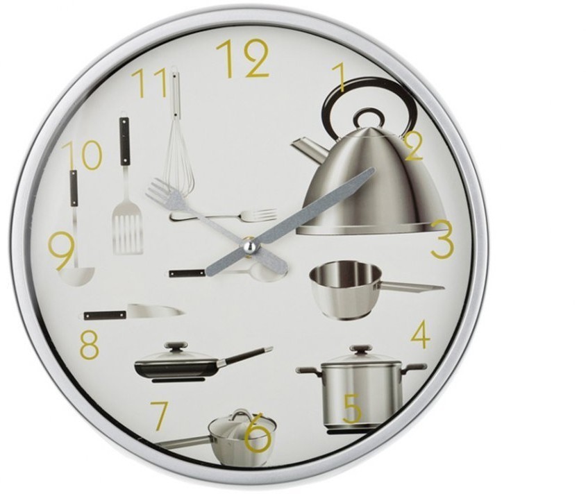 Часы настенные кварцевые "chef kitchen" 30*30*4 см.диаметр циферблата=27 см. Lefard (220-206)