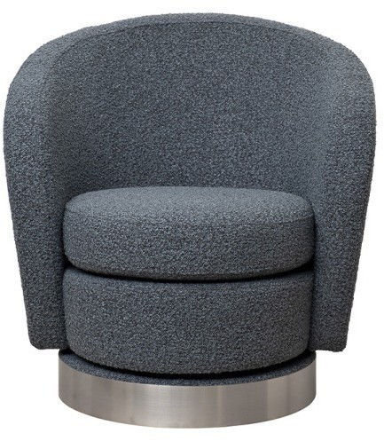 Кресло Napoli вращающееся, букле т.серое Orso Mare 76*76*76см (TT-00015135)
