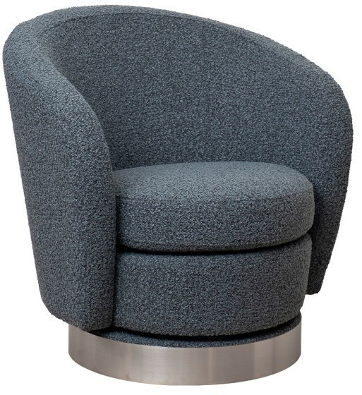 Кресло Napoli вращающееся, букле т.серое Orso Mare 76*76*76см (TT-00015135)