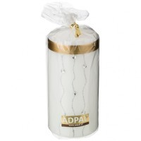 Свеча декоративная столбик  высокий &quot;волшебное сияние&quot; white диаметр 7 см высота 15 см Adpal (348-829)