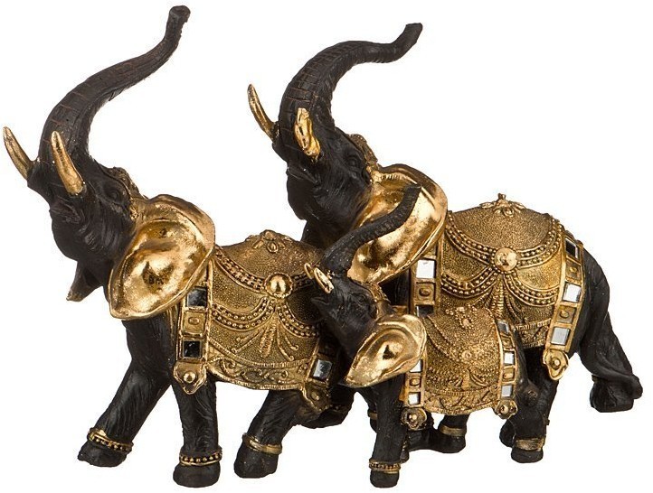 Фигурка "три слона" 32*13 см. высота=22 см. серия "махараджи" Lefard (252-531)