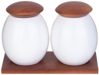 Набор банок с дерев. крышкой lefard &quot;native&quot; 18,5*12 см 400 мл 2 шт. на дерев. подставке (587-203)