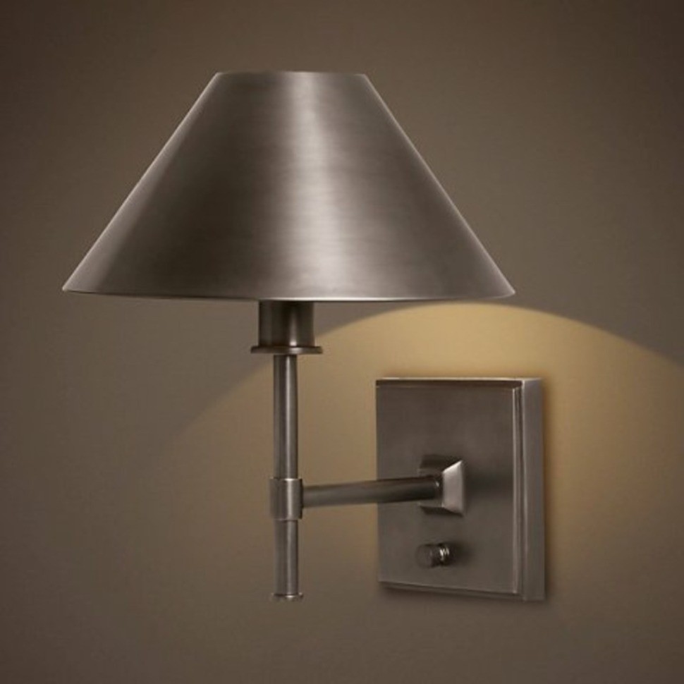 Бра Толь DTL9111, металл, grey, RESTORATION HARDWARE