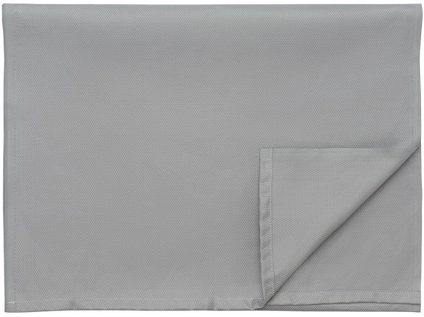 Дорожка серого цвета с фактурным рисунком из хлопка из коллекции essential, 53х150см (72149)