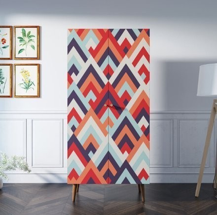 Шкаф малый двухстворчатый Berber принт 2 арт BB08/Print_02-ET