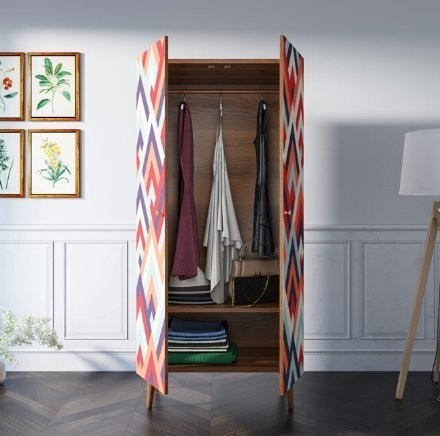 Шкаф малый двухстворчатый Berber принт 2 арт BB08/Print_02-ET