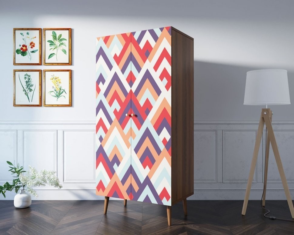 Шкаф малый двухстворчатый Berber принт 2 арт BB08/Print_02-ET