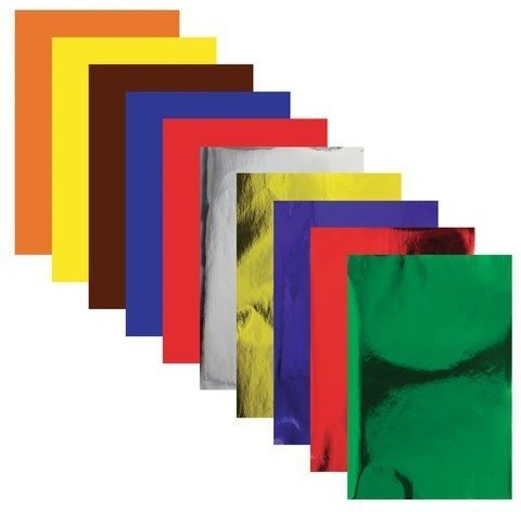 Цветная бумага самоклящаяся А4, 10 листов 10 цветов, 80 г/м2, 129285 (87122)