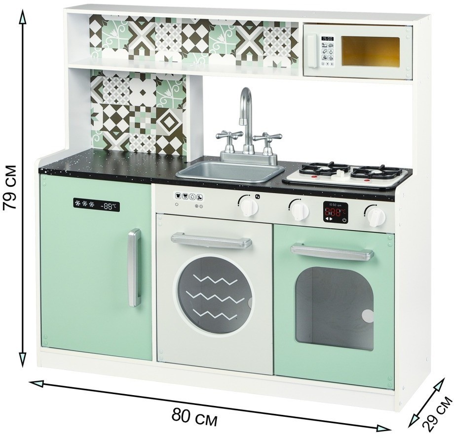Детская деревянная игровая кухня "Хайди Стайл" (с электроплитой) (PK220-02)