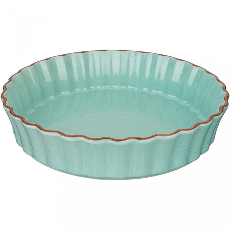 Форма для выпечки agness "modern kitchen" круглая лазурная 2300 мл 28*28*6 см Agness (777-090)