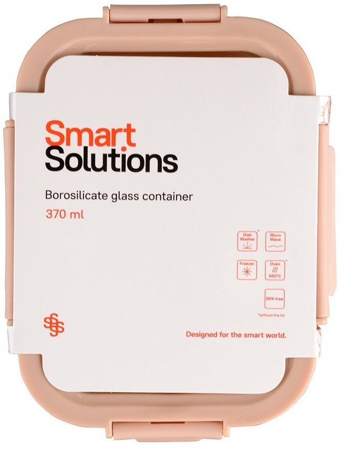 Контейнер для запекания, хранения и переноски продуктов в чехле smart solutions, 370 мл, бежевый (73391)