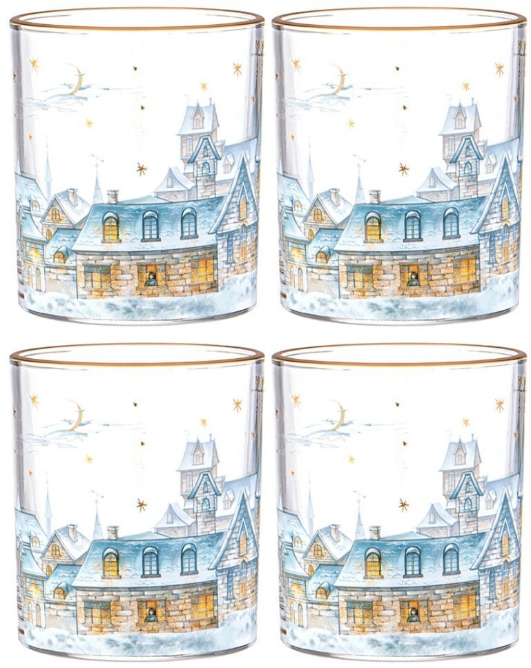 Набор стаканов из 4-х шт. "снежная королева" 320 мл Agness (887-447)