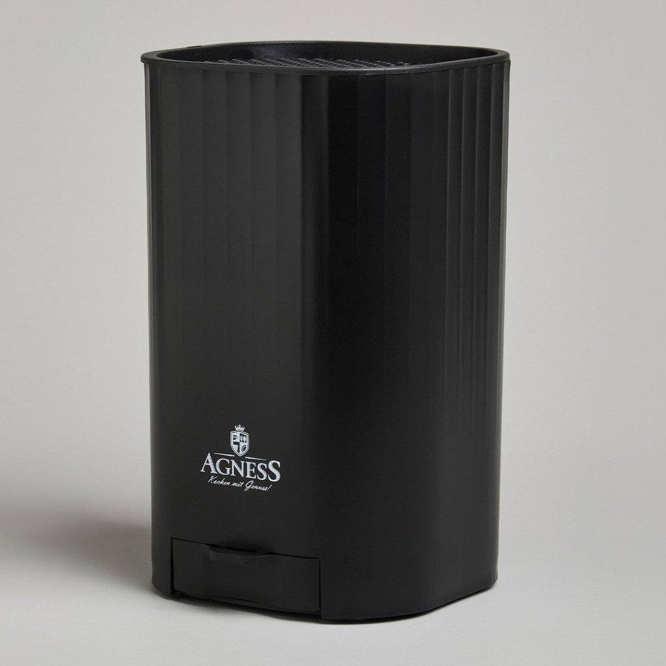 Подставка для ножей agness с точильным камнем 13,6*14,6*23 см (907-323)