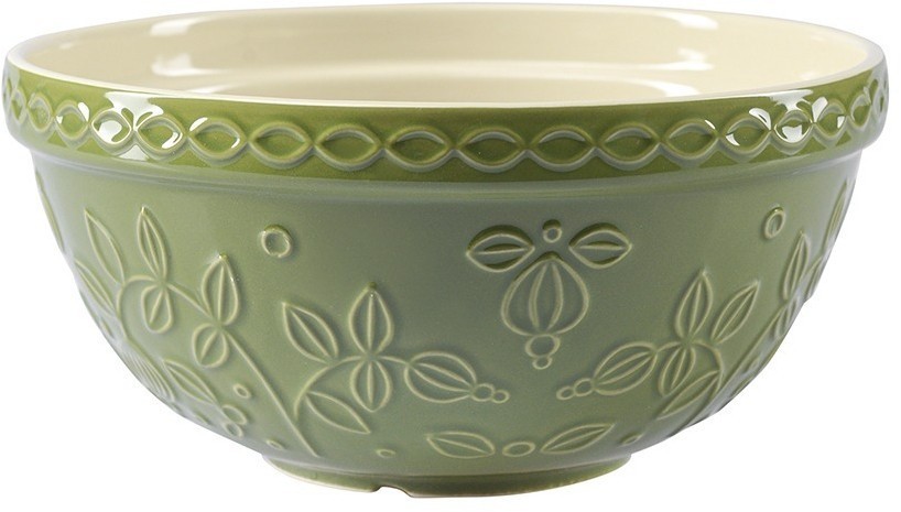 Миска зеленого цвета с рельефным узором Ягоды Тайги из коллекции russian north, 1,5л (76378)