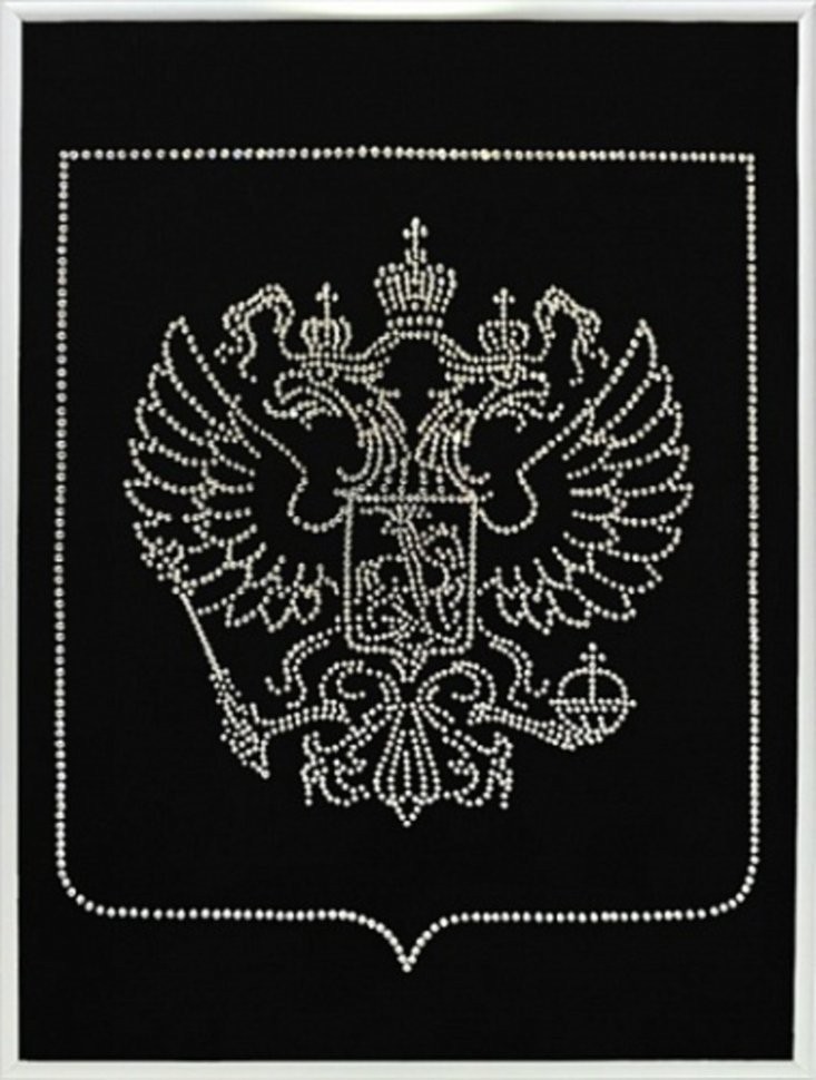 Картина Герб 30х40 с кристаллами Swarovski (2207)
