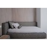 Кровать детская угловая Runa-80 с мех шенилл серая Seppia Ser 114*215*80см (TT-00016135)
