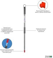 Набор из телескопической ручки 160 см и основания для швабры 41 см (72122)