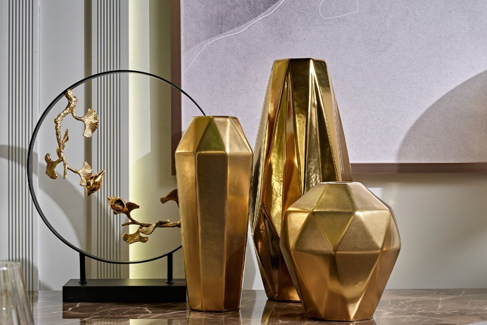 Декор "Листья с 2 золотыми птичками" 32*40см (TT-00004764)