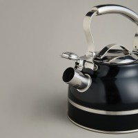 Чайник agness со свистком 2,7л, термоаккумулирующее дно, 304 сталь,  индукция (914-303)