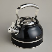 Чайник agness со свистком 2,7л, термоаккумулирующее дно, 304 сталь,  индукция (914-303)