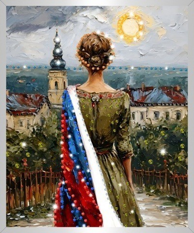 Картина ГОЛОС РОДИНЫ с кристаллами Swarovski (3163)