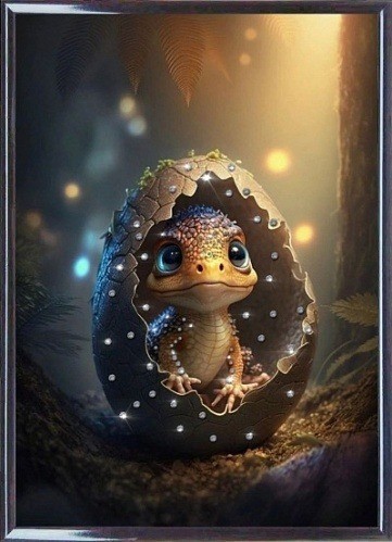 Картина Дракоша с кристаллами Swarovski (3023)