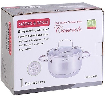 Кастрюля с крышкой 3,9 л MAYER BOCH (30948)