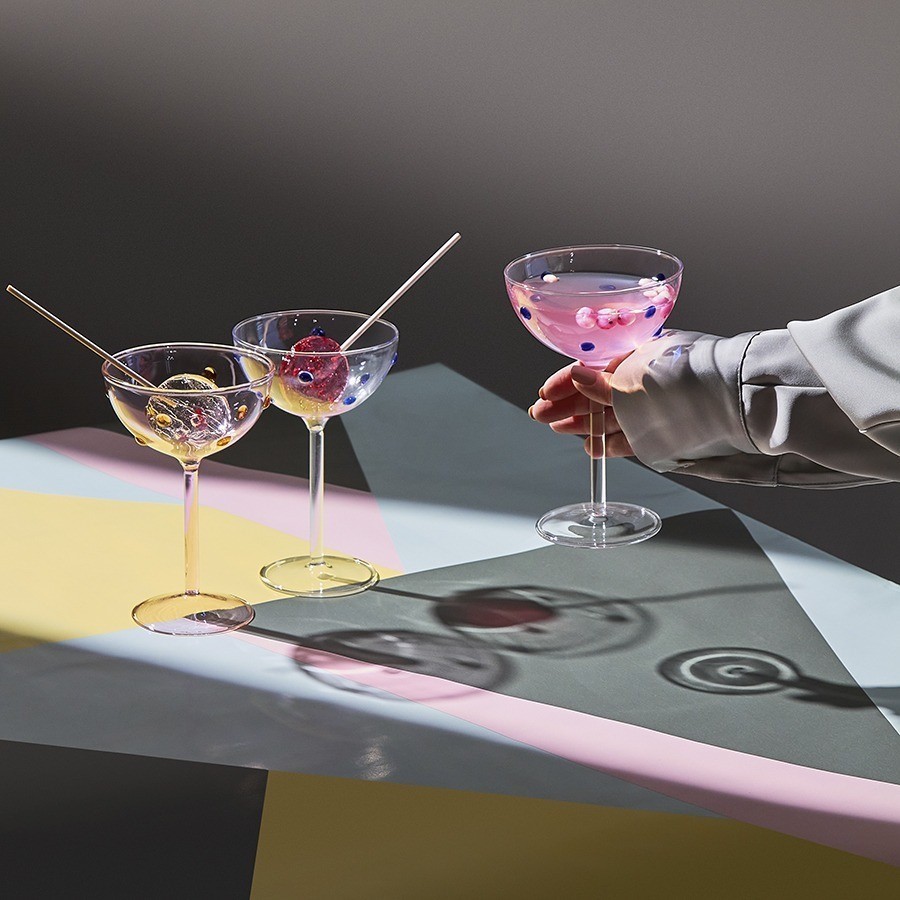 Креманка pom-pon, 225 мл, розовая/янтарная (77820)