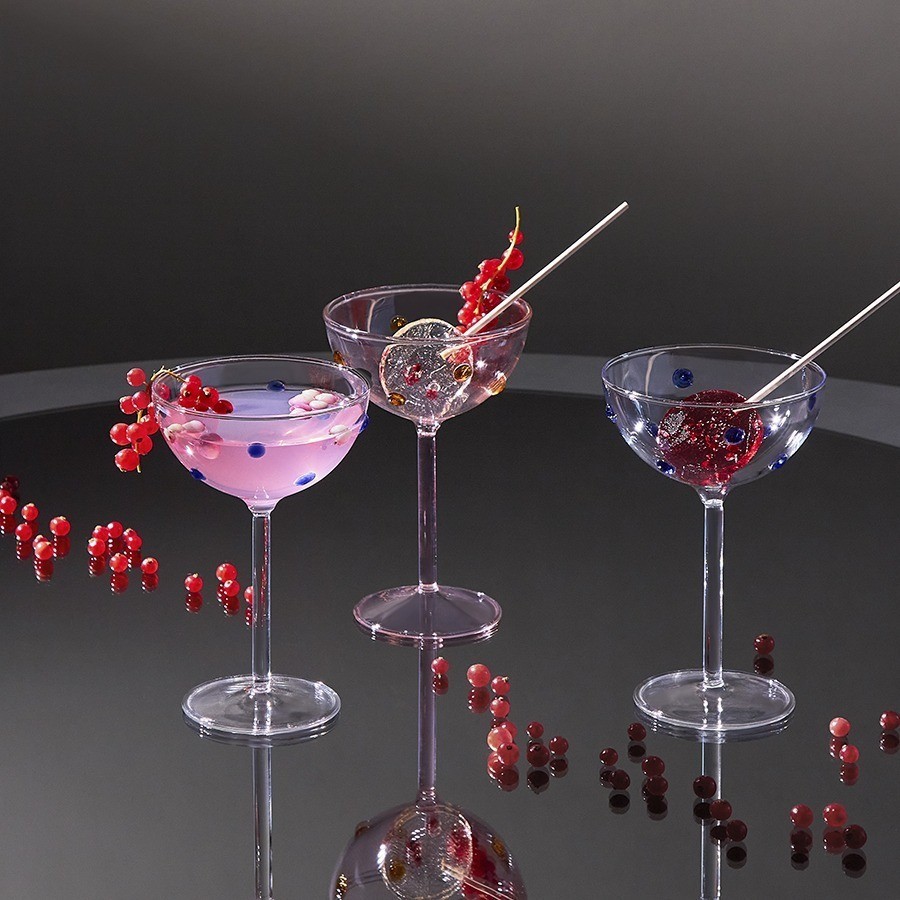 Креманка pom-pon, 225 мл, розовая/янтарная (77820)