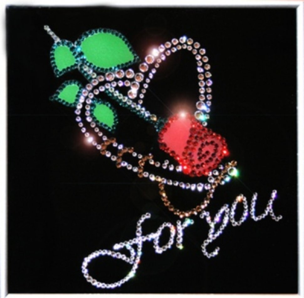 Картина Роза с кристаллами Swarovski (1263)