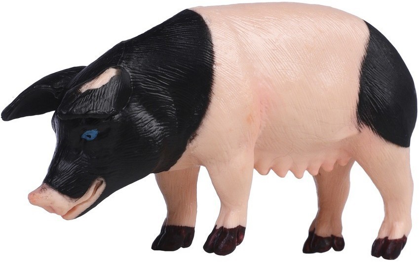 Игрушки фигурки в наборе серии "На ферме", 8 предметов (семья свиней, фермер, ограждение-загон, аксессуары) (MM215-347)