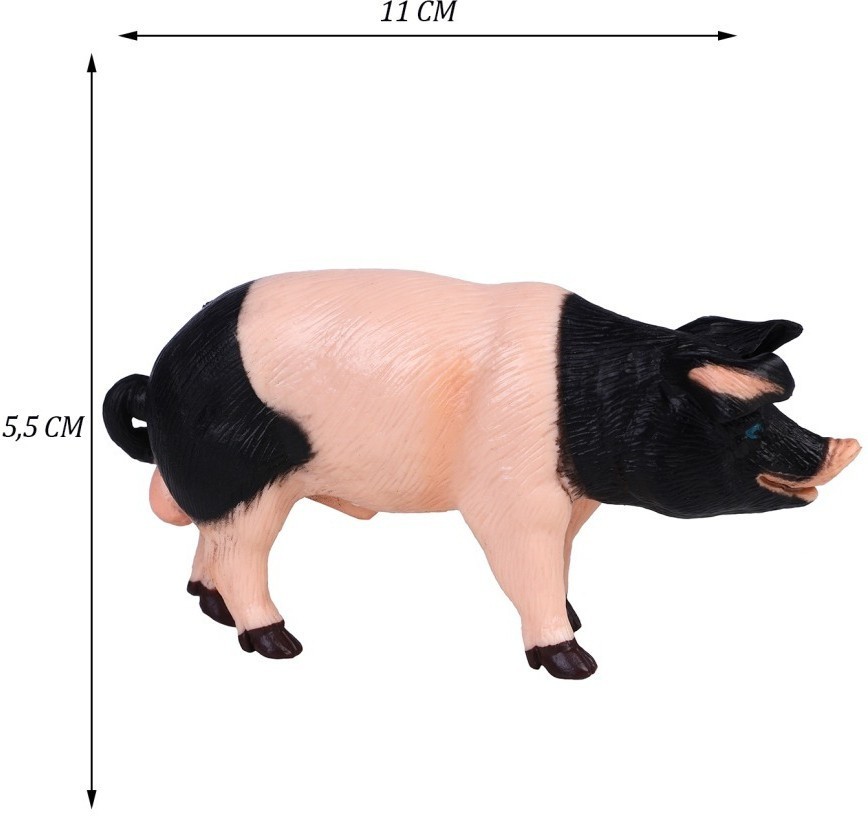 Игрушки фигурки в наборе серии "На ферме", 8 предметов (семья свиней, фермер, ограждение-загон, аксессуары) (MM215-347)