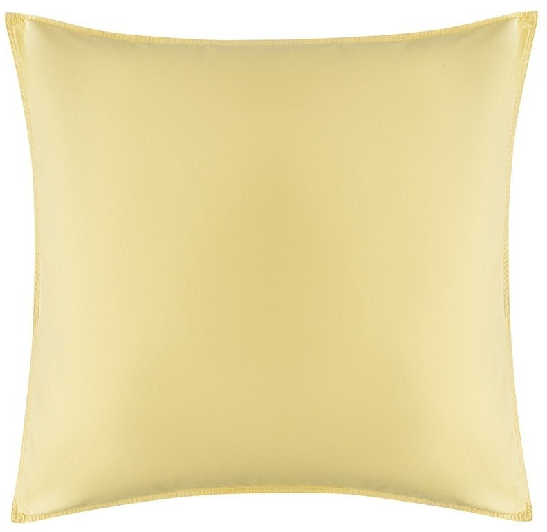 Набор наволочек из стираного перкаля светло-желтого цвета из коллекции essential, 70х70 см (77744)