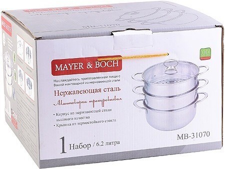 Мантоварка 3-х ярусная 6,2 л 30 см MAYER BOCH (31070)